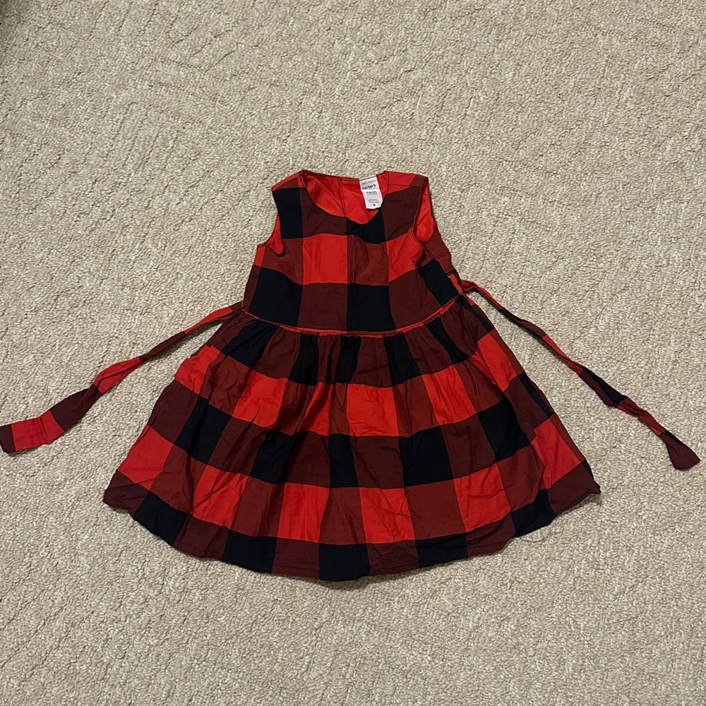 Carter's Red and Black Checkered Dress